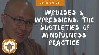 Impulses & Impressions, the Subtleties of Mindfulness Practice - Br Phap Dung | 2018 04 08