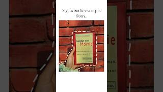 Have you read Tuesdays with Morrie? If not, then its a sign that you should now:) #books #booktube