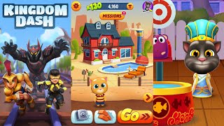 Talking Tom Gold Run vs Kingdom Dash vs My Talking Tom 13 (iOS, Android Gameplay #744)