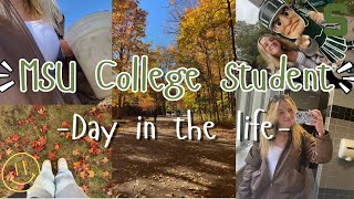 Day in my Life as a College Student | MSU | Fall Semester