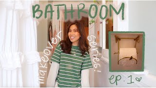 BATHROOM MAKEOVER SERIES: replacing hardware + adding girly touches 🦋 | ep 1