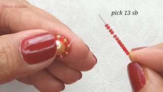 How to make Flower Tops with Seed bead/Diy Jewellery Tutorial