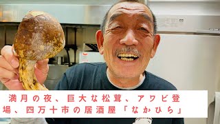 巨大な松茸、クロマグロ、四万十市の居酒屋に幻の食材続々