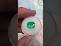 Buy a GIA Certified 4.05 Carat Vivid Green Natural Colombian Emerald Cushion Cut For Sale