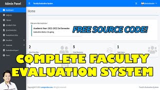 Complete Faculty Evaluation System using PHP/MySQL | Free Source Code Download