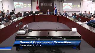 General Government Committee - December 6, 2023