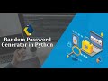 Random password generator in just 7 lines of python code||random password generator||python project