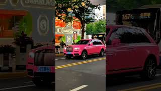 Finally Girls Favourite Rolls Royce cullinan In Pink Colour Is Here #shorts #viral #cars