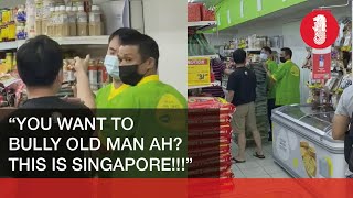 Giant's PRC staff altercations with a Singaporean uncle at Giant Express at Jalan Membina #shorts