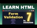 How to Validate HTML Form | Learn HTML Form Validation | HTML Series Part - 11 | HTML CSS JavaScript