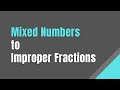 How to convert a mixed number into an improper fraction