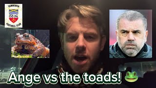 Ange Postecoglou vs the toads! 🐸 Tottenham boss recalls amazing story ahead of FA Cup plastic pitch