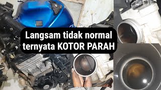 Membersihkan Throttle Body GSX R150‼️ penyebab brebet GSX  langsam tidak stabil dan sering mati ‼️