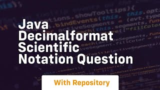 java decimalformat scientific notation question