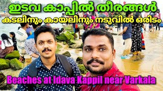 Beaches at Edava Kappil near Varkala ഇടവ കാപ്പിൽ തീരങ്ങളിലൂടെ ഒരു മനോഹര യാത്രTrivandr-Kollam border