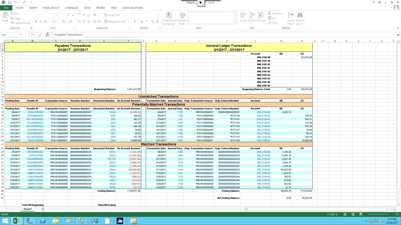 Reconcile To General Ledger Tool Inside Of Dynamics GP - YouTube