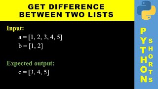 Get difference between two lists | Python shorts