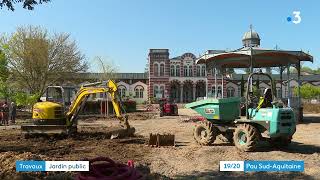 Béarn : travaux au jardin public de Salies de Béarn