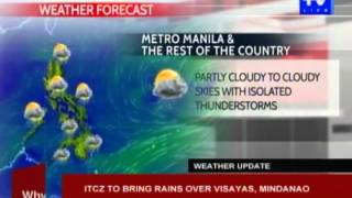 ITCZ to bring rains over Visayas, Mindanao