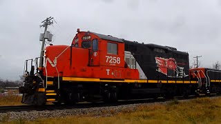 Rare Catch! CN 15 Year Anniversary GP9RM Hauling Local North on the CN Letellier Subdivision