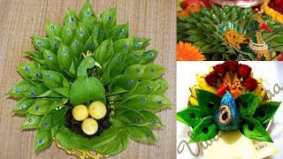 Decorative idea of batel leaf decoration for wedding || betel leaf decoration tary