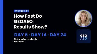How Long Until Results Are Visible From GEOAEO's Work?