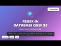 Regex in Database Queries: SQL Pattern Matching Tutorial for Beginners