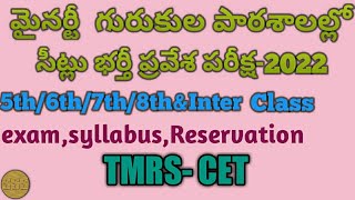 తెలంగాణ మైనారిటీ గురుకుల పాఠశాల ప్రవేశాలు-2022/tsmrs entrence exam full details