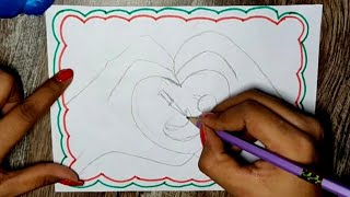 Girl Child Day Drawing / International girl child day poster/ Save girl child drawing