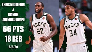 Giannis Antetokounmpo and Khris Middleton’s  highlights from Heat vs. Bucks | 2019-20 NBA Highlights