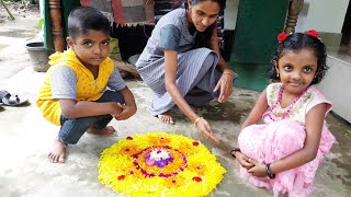 ഓണപ്പൂക്കളം Nostalgic Onam Pookkalam