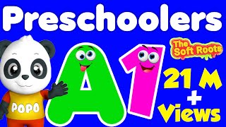 Preschool Learning Videos for 3 Year Olds | Learn ABC, Shapes, Numbers, Colors | Kids Learning Video