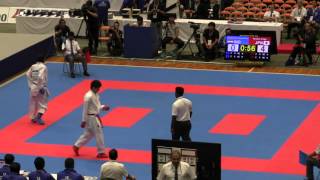 13th Asian Senior Karate Championships male kumite -84kg Araga Japan 第13回アジアシニア空手道手権大会 男子組手 荒賀