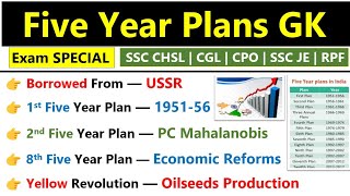 Five Year Plan in India | भारत की पंचवर्षीय योजना | 5 Year Plans | Bharat ki Panchvarshiya Yojna