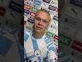 Erling Haaland React to His First Hattrick for Man City - Crystal Palace #erlinghaaland