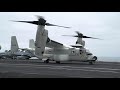 uss carl vinson high stakes carrier onboard delivery with cmv 22b osprey