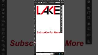 How to Make Words Logo Design LAKE in Adobe Illustrator | Typography logo | Digital Art Designs