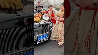 What happened as soon as the wedding procession arrived in China?