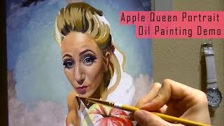 Apple Queen Oil Painting Portrait illustration speed painting