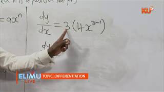 MATHS-FORM 4. TOPIC : CALCULUS - DIFFERENTIATION . TR.  GEOFFREY ATIKA