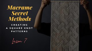 [Eng sub]Macrame Secret Methods 7 - Creating a square knot pattern / 평매듭 켈틱패턴만들기