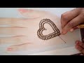 beautiful heart shape mehandi design 2024 . easy and beautiful mehandi ka design. mehndi ka design