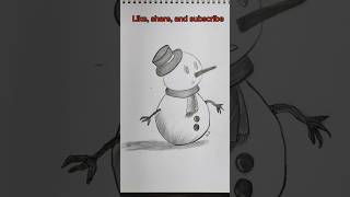 How to draw a snowman | Let's draw a Christmas snowman/Easy drawings