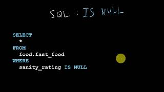 IS NULL | SQL for Data Analytics