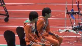 130128 아육대_sungjong\u0026L_성종이 어깨에 기대는 명수