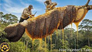 A Rare Giant Beehive Discovery – The Most Valuable Wild Honey Harvest