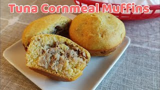 Stuffed Tuna Cornmeal Muffins with Unique Savory Taste / Healthy and High Protein