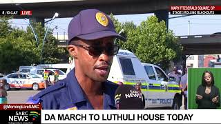 Several streets in Johannesburg CBD closed ahead of DA's march to Luthuli house: Mbalenhle Mthethwa