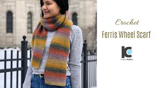 Crochet Ferris Wheel Scarf ( Free Pattern )