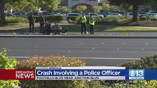 Police investigating crash involving motorcycle officer in Roseville